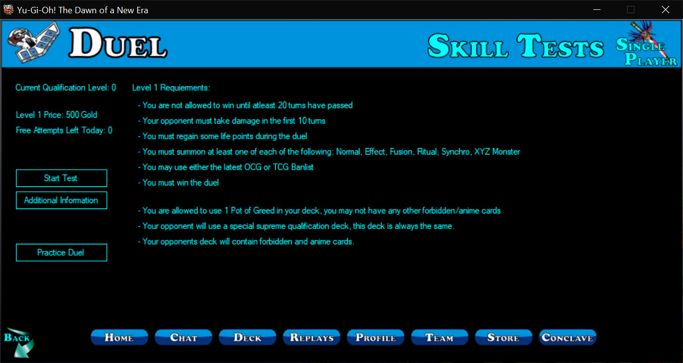 YGOPRO Skill Tests